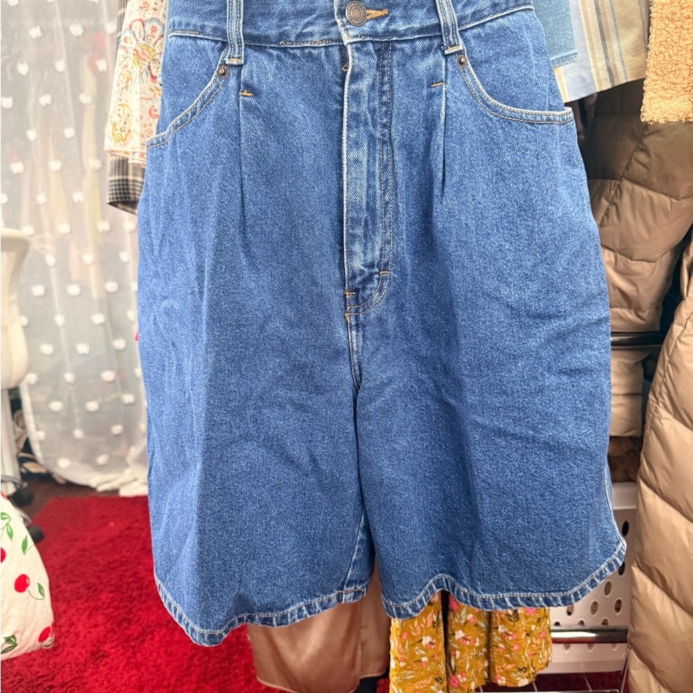 Y2K Blue Baggy Denim Women's Shorts - Picture 2 of 4